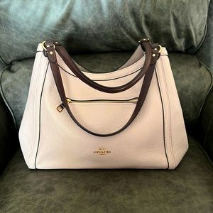 NWOT Coach bag in light mauve color. Pebbled leather. Smoke free. FIRM on price!